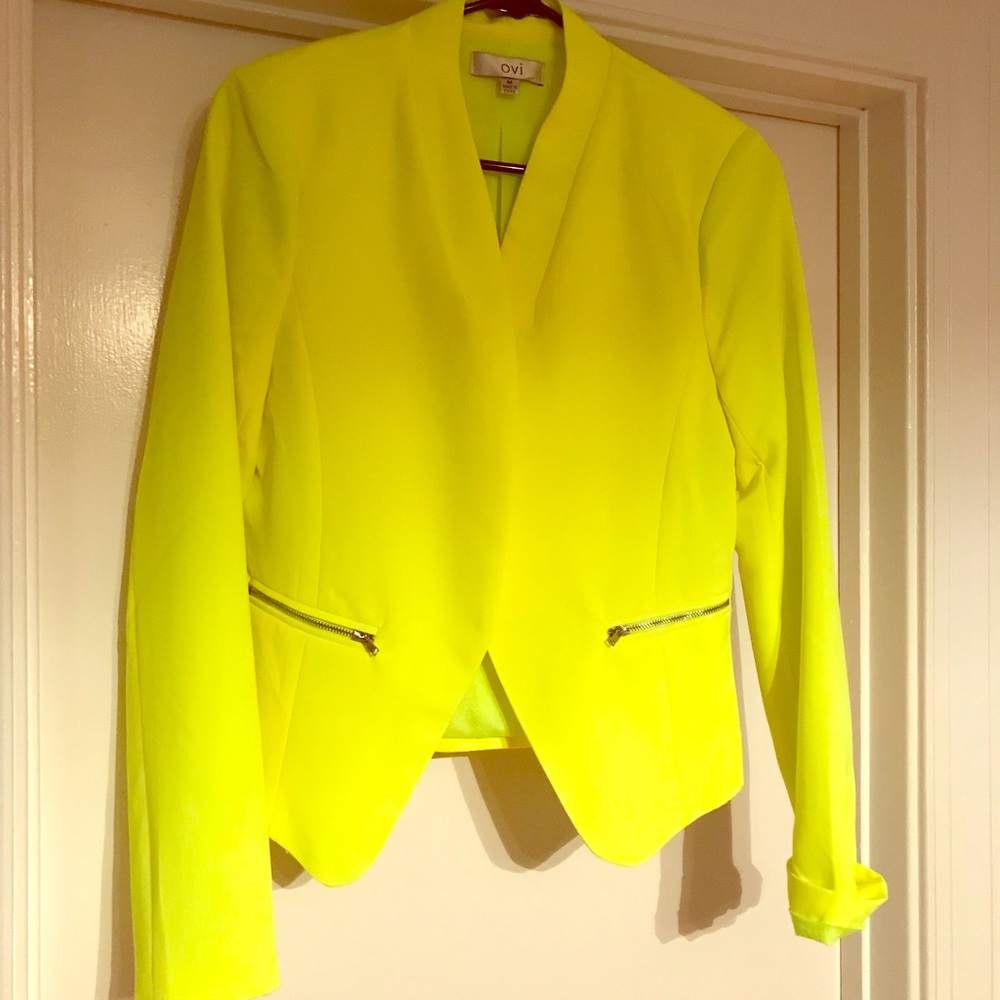 Neon yellow blazer